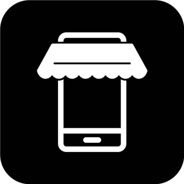 Alışveriş çevrimiçi simgesi, vektör illüstrasyonu