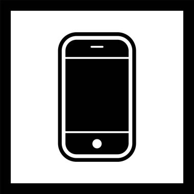 Moda Biçimli Telefon Hücresi Simgesi İzole Arkaplanı