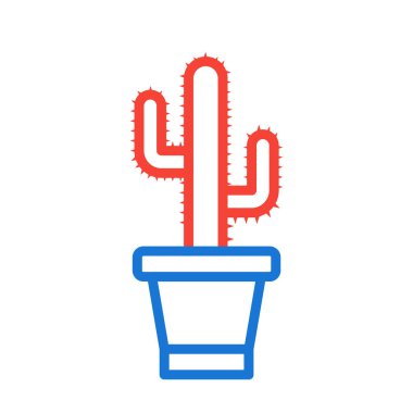  Kaktüs Simgesi Moda Tarzı İzole Arkaplan