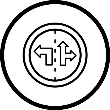 Yol simgesi, vektör illüstrasyonu