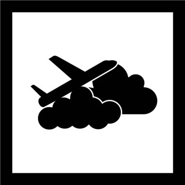 Uçak simgesinin vektör illüstrasyonu