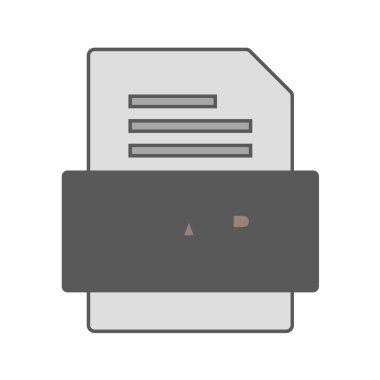 dosya biçimi simgesi, vektör illüstrasyonu