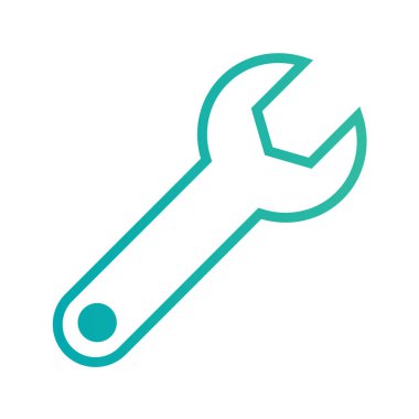 İngiliz anahtarı simgesi. vektör illüstrasyonu