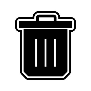 Çöp Simgesi Moda Biçiminde İzole Arkaplan  