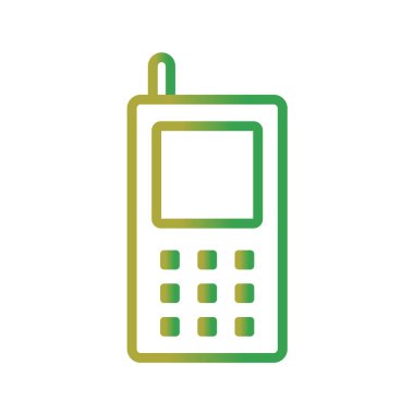 vektör illüstrasyonu, eski cep telefonunun basit simgesi 