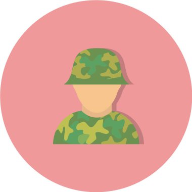 Asker adam vektör illüstrasyonu