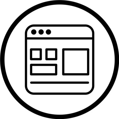 minimalist vektör illüstrasyonu, uygulama simgesi