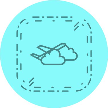 Bulutların ve güneş simgesinin vektör çizimi