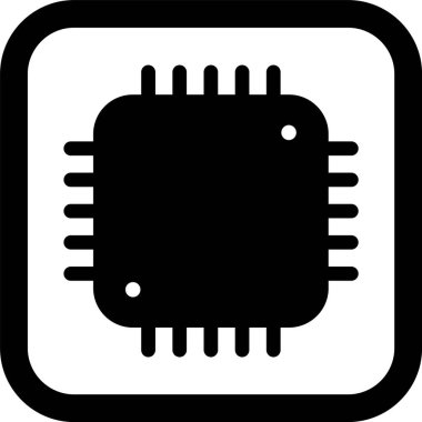 Moda Biçimli İşlemci Simgesi İzole Arkaplan