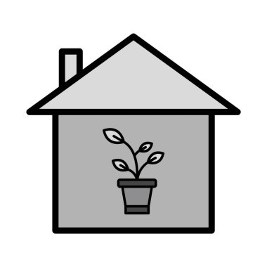  Bitki Evi Simgesi Moda Tarzı Tarzı İzole Arkaplan