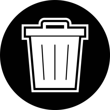 Atık Simgeyi Moda Biçiminde İzole Edilmiş Arkaplanda Gönder