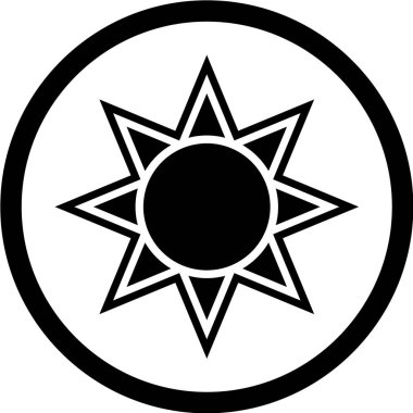 Güneş Simgesi Vektör illüstrasyonu