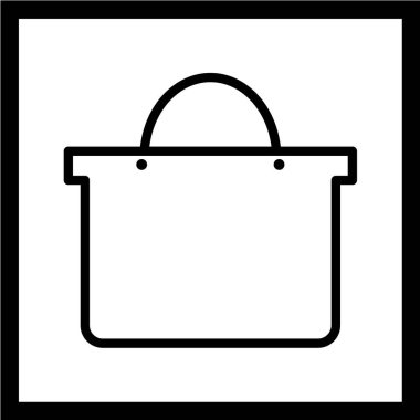 Alışveriş poşeti ikon vektör illüstrasyonu