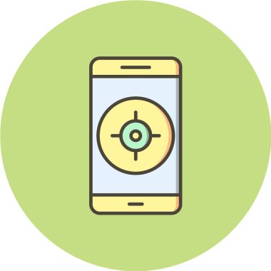 Modern telefon simgesinin vektör illüstrasyonu 