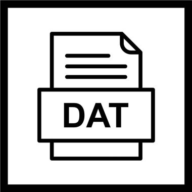 dosya biçimi simgesi, vektör illüstrasyonu