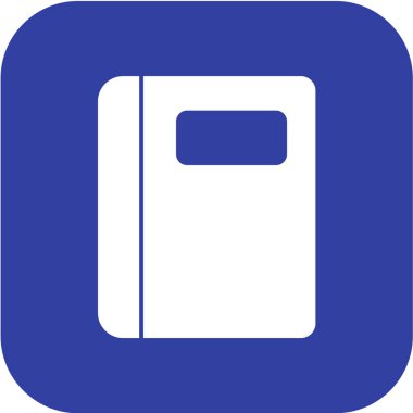 Mavi kitap simgesinin vektör illüstrasyonu