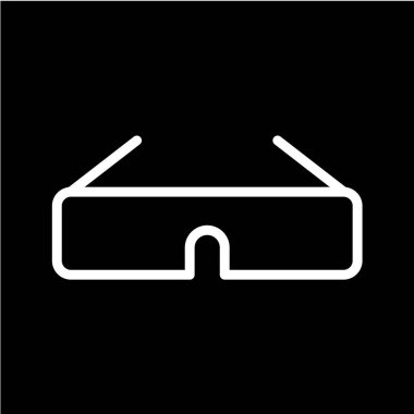 gözlük vektör illüstrasyonu, basit simge