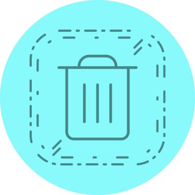 Moda Biçimli Çöp Simgesi İzole Arkaplan