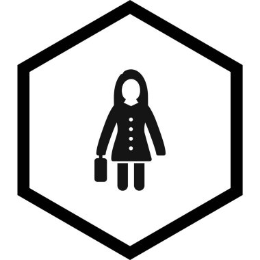 Moda Tarzında Evrak Simgesi Olan Kadınlar İzole Edilmiş Arkaplan 