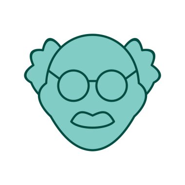  Moda Biçimli İzole Arkaplan Erkek Bilimadamı Simgesi      