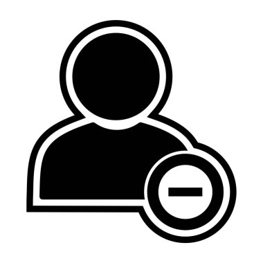 Blok Kullanıcı Simgesi Stili İzole Arkaplan