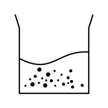Siyah ve beyaz çizgi simgesinin vektör çizimi