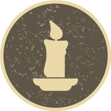 Yanan bir mumun vektör illüstrasyonu