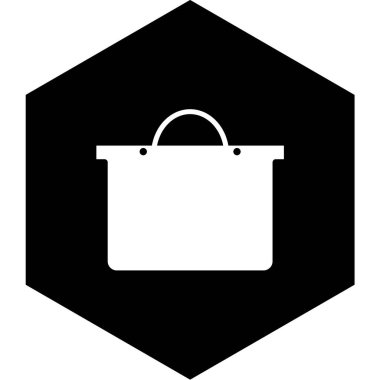 Alışveriş poşeti ikon vektör illüstrasyonu