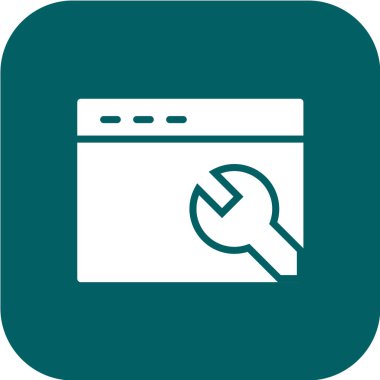 Web sayfasının basit simgesi, vektör illüstrasyonu 