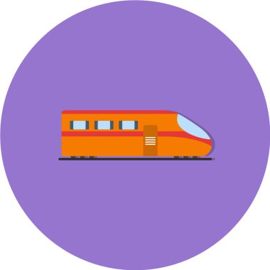 Tren ikonu. düz tasarım biçimi