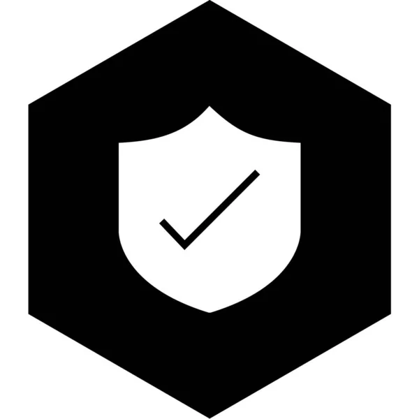 Escudo Seguridad Icono Vector — Archivo Imágenes Vectoriales