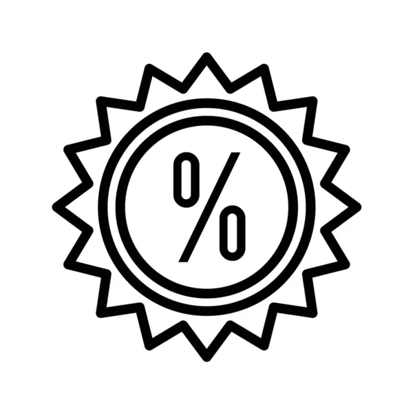 Ícone Desconto Ilustração Vetorial — Vetor de Stock