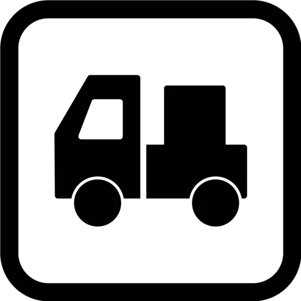 Ciężarówka Web Ikona Wektor Ilustracja — Wektor stockowy