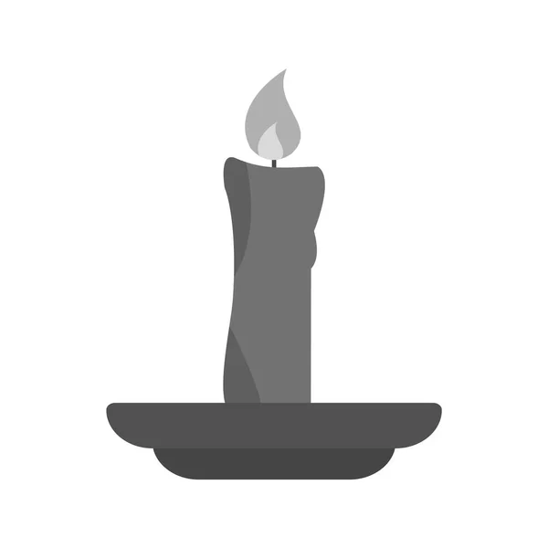 Candle Icon Trendy Stijl Geïsoleerde Achtergrond — Stockvector