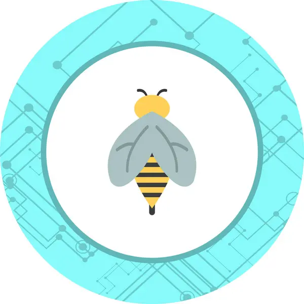 流行风格的蜜蜂图标隔离背景 — 图库矢量图片