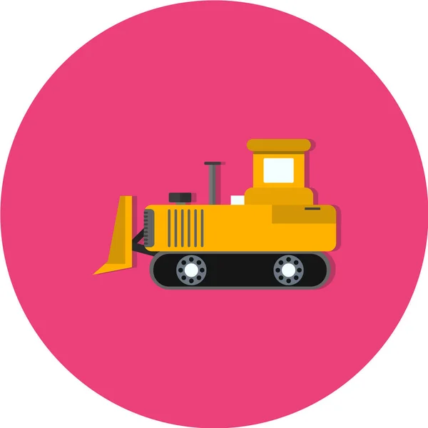 Ilustración Vectorial Icono Del Tractor Rojo — Archivo Imágenes Vectoriales