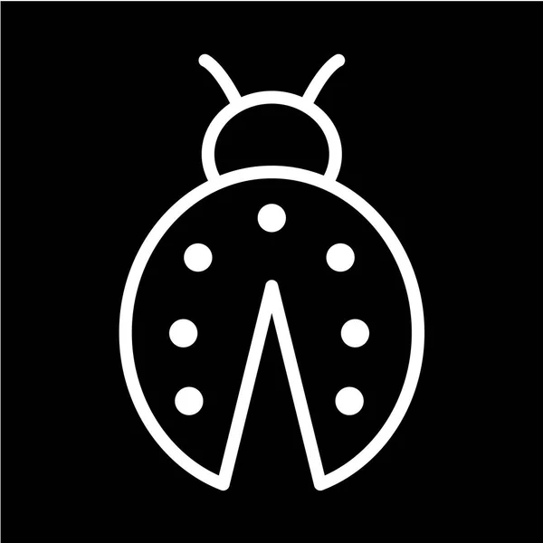 Ilustración Vectorial Del Icono Ladybug — Vector de stock