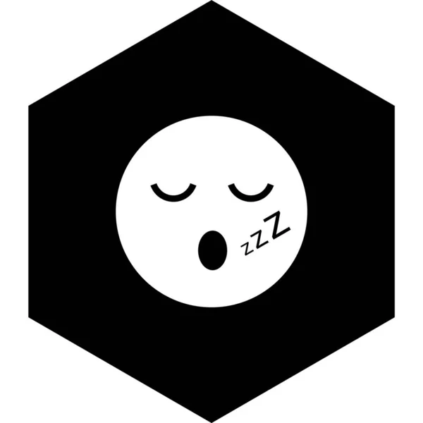 Sleep Emoji Значок Стилі Модний Ізольований Фон — стоковий вектор