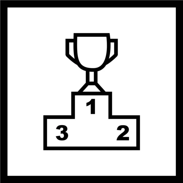Кубковий Трофей Значок Векторні Ілюстрації — стоковий вектор