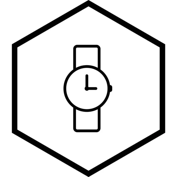 Icono Del Reloj Estilo Moda Aislado Fondo — Archivo Imágenes Vectoriales