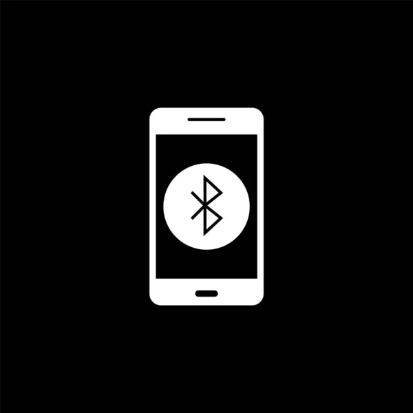 Ícone Aplicação Móvel Bluetooth Estilo Moderno Fundo Isolado —  Vetores de Stock