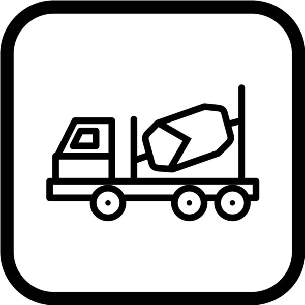 Pictograma Camion Ilustrație Vector — Vector de stoc
