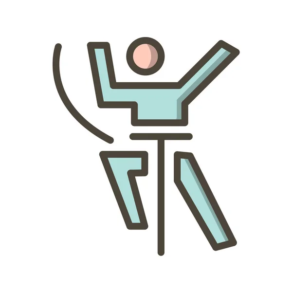 Menselijk Figuur Pictogram Cartoon Stijl Geïsoleerde Vector Illustratie — Stockvector