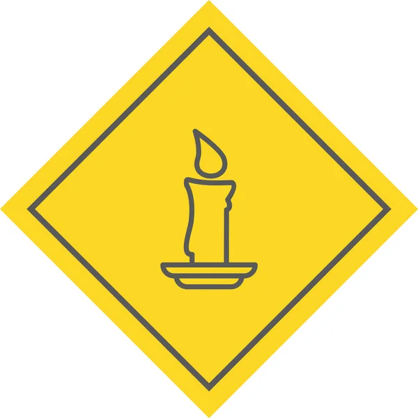 Candle Icon Trendy Stijl Geïsoleerde Achtergrond — Stockvector