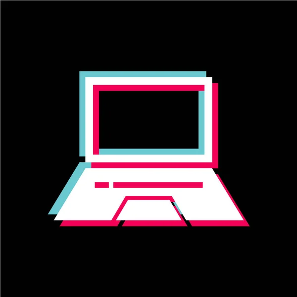 Illustration Des Laptop Icon Vektors — Stockvektor