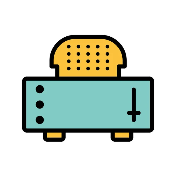 Vector Illustration Simple Icon Toaster — Stock Vector