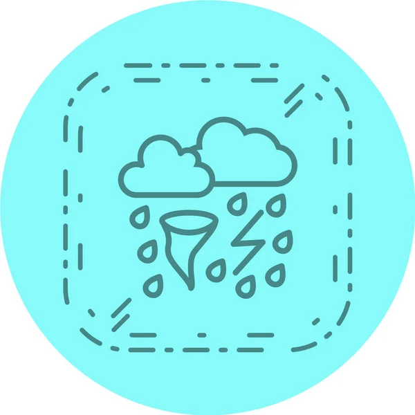 Vector Illustration Cloud Rain — Stock Vector