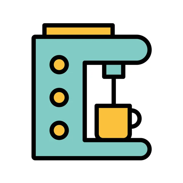 vector illustration, simple icon of coffee making machine