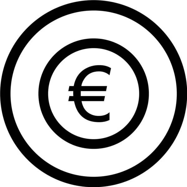 Символ Валюты Евро Векторная Иллюстрация — стоковый вектор