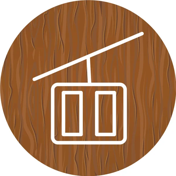 Icono Casa Madera Estilo Dibujos Animados Aislado Sobre Fondo Blanco — Vector de stock